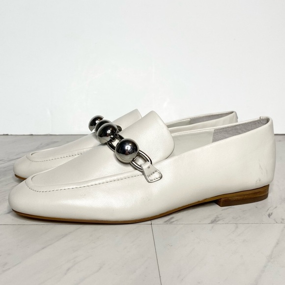 Marc Fisher Elenda White Leather Loafer 6 1/2 M - Picture 1 of 14